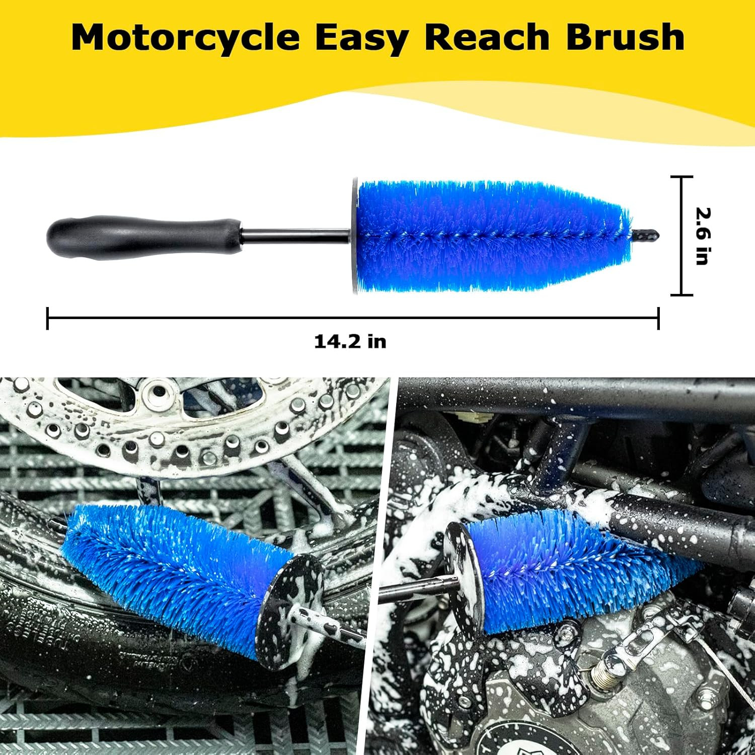 Ultimate Motorcycle Cleaning Kit: 6 Essential Brushes & Microfiber Towel