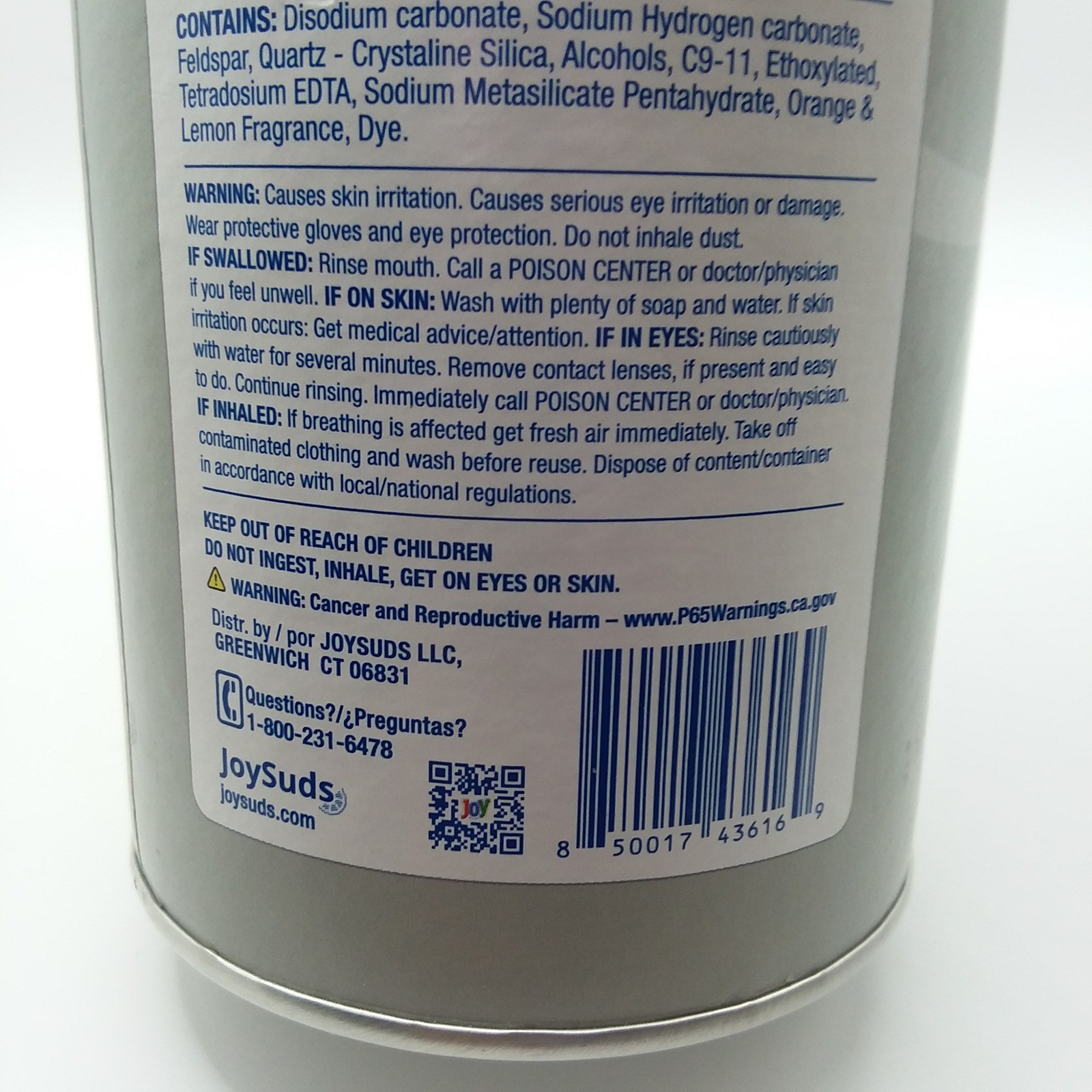 Joy Scrub & Cleanser Lemon Fragrance 15 oz No Bleach Close-Top Lid Tough Stains