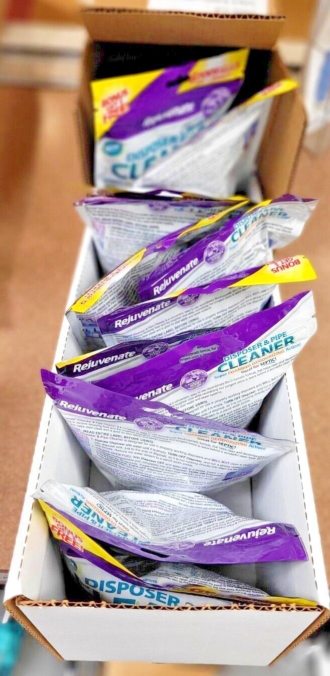 Rejuvenate Garbage Disposal and Drain Pipe Cleaner Lavender (Qty 12 Packs)