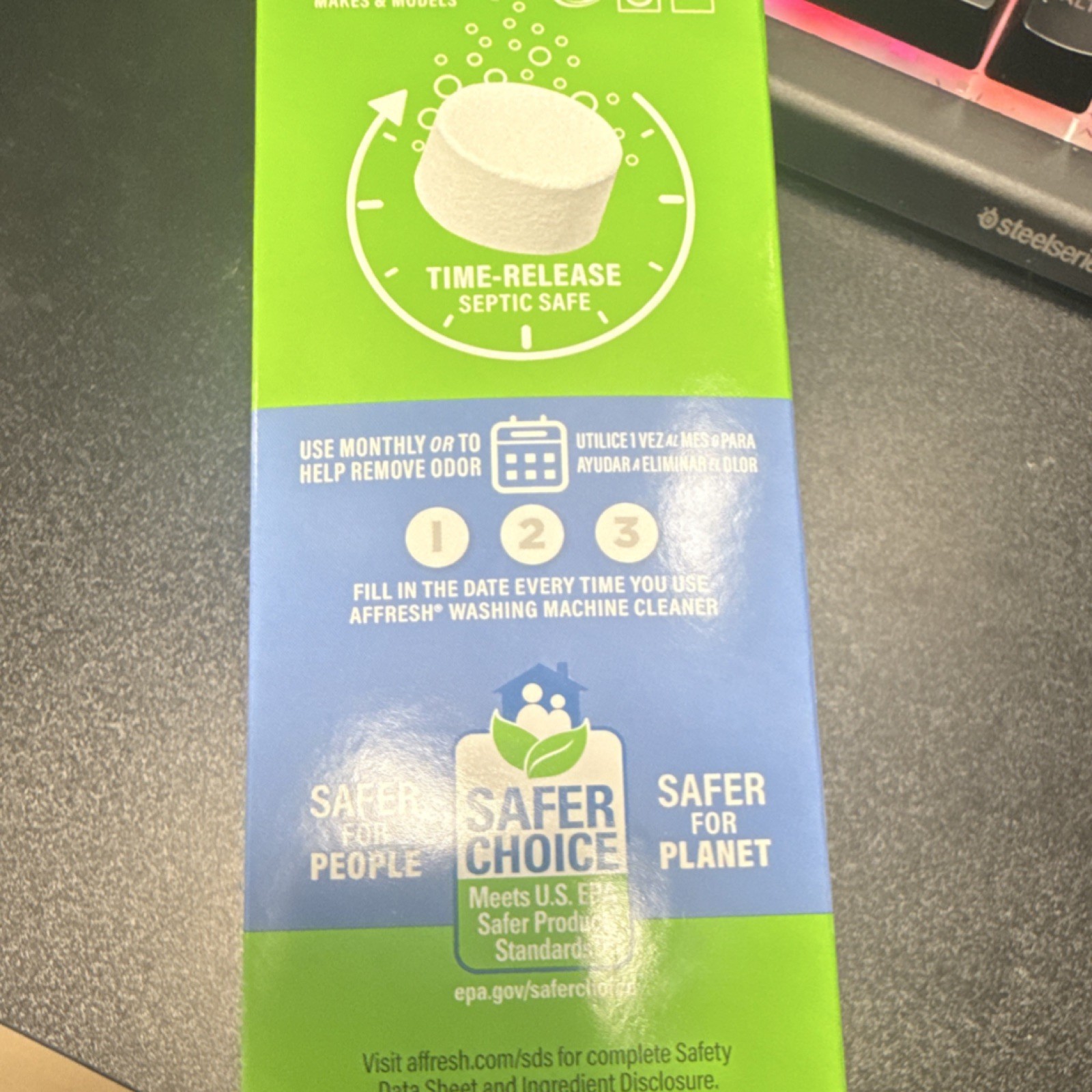 affresh Washing Machine Cleaner Tablets 3 Pack 120g EPA Safer Choice Septic Safe