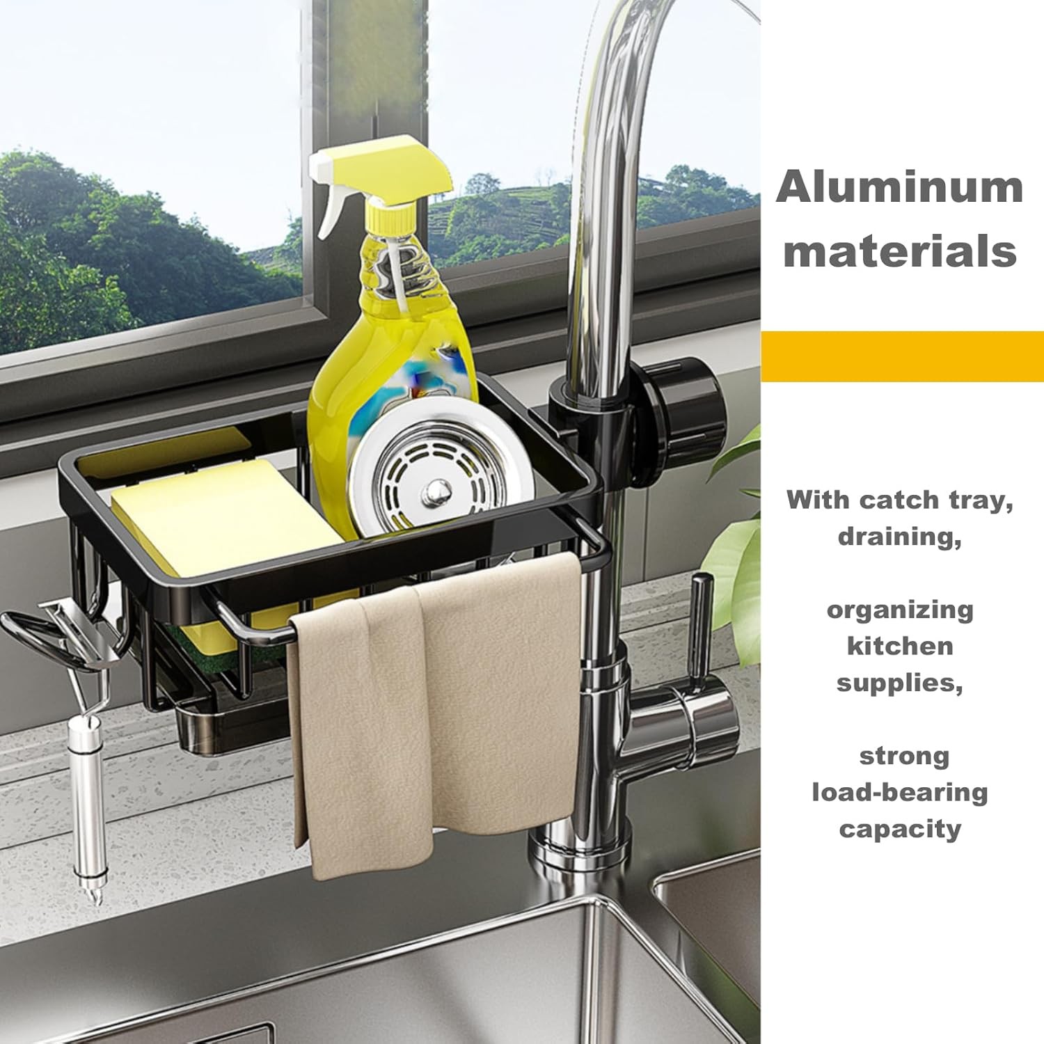 Sink Organizer Rack for Kitchen and Bathroom, 2025 New Stainless Steel