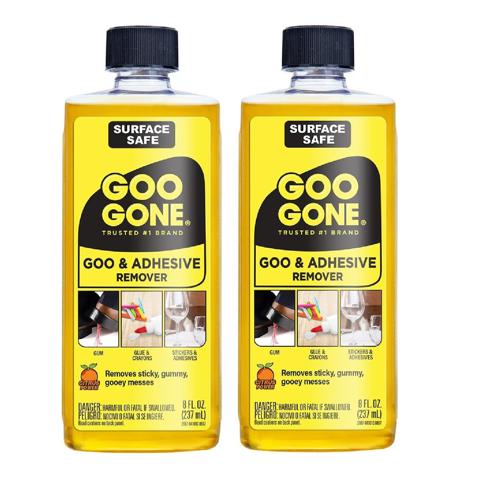 Goo Gone Adhesive Remover – 2 Pack – 8 Ounce – Surface Safe Adhesive Remover Saf