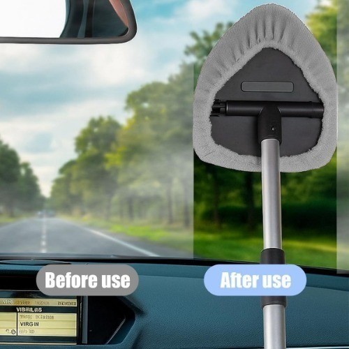 Car Windshield Cleaner Tool, Vehicle Window Detailing Cleaning Kit Color: Gray