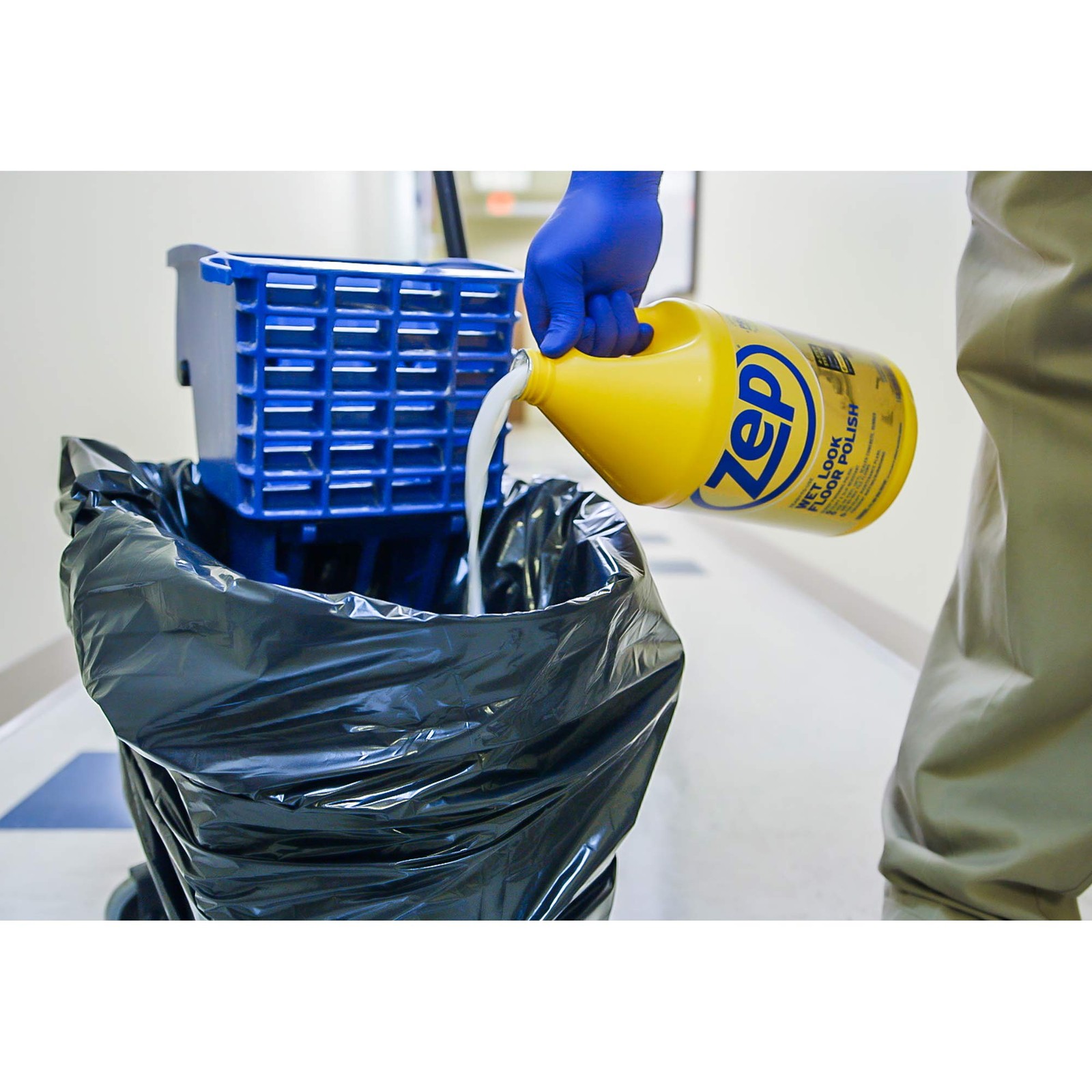 Zep Commercial Wet Look Floor Polish 128 Fl Oz Durable Easy To Use 1 Gallon